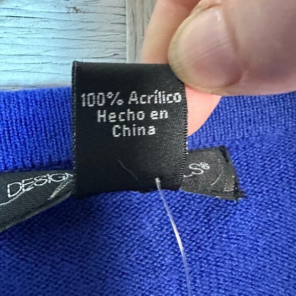 Designers originals women’s lightweight sweater blue 3/4 length sleeve plus size - Picture 5 of 9